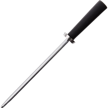 Kai 9" Combination Honing Steel, Smooth and Micro-Ribbed Honing Rod, Built-In Angle Guide, Sure Grip Handle, Japanese Knife Sharpener for Professional and Home Chefs