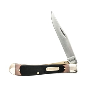 Old Timer Gunstock Trapper 3-7/8" Lockblade Knife Sawcut Handle Pocket Knife