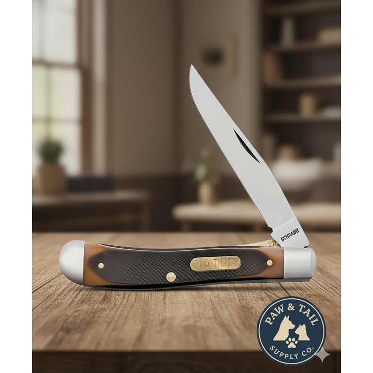 BTI Tools Old Timer Gunstock Trapper Lock Blade Pocket Knife