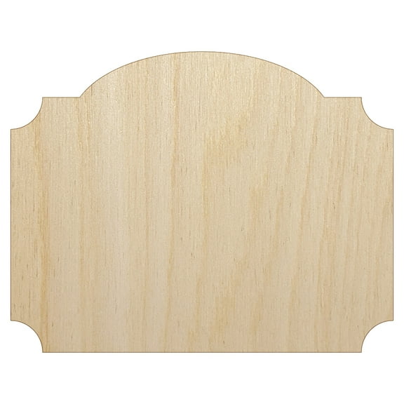 Old Timey Sign Solid Wood Shape Unfinished Piece Cutout Craft DIY Projects - 4.70 Inch Size - 1/4 Inch Thick
