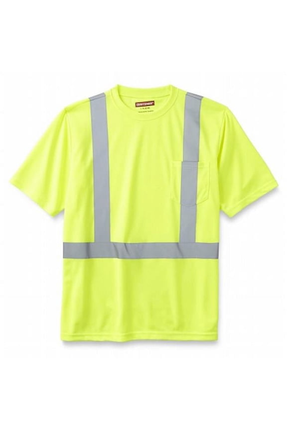 Old Toledo UHV303-M-Y Mens Class 2 High Visibility Short Sleeve T-Shirt, Yellow - Medium