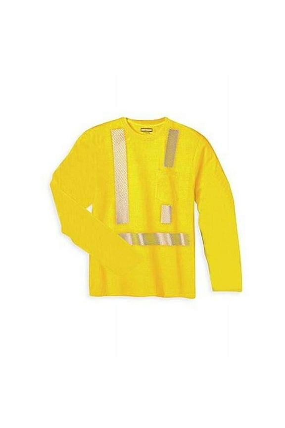 Old Toledo UHV403X-4X-Y Mens Long Sleeve High Visibility T-Shirt, Yellow - 4X