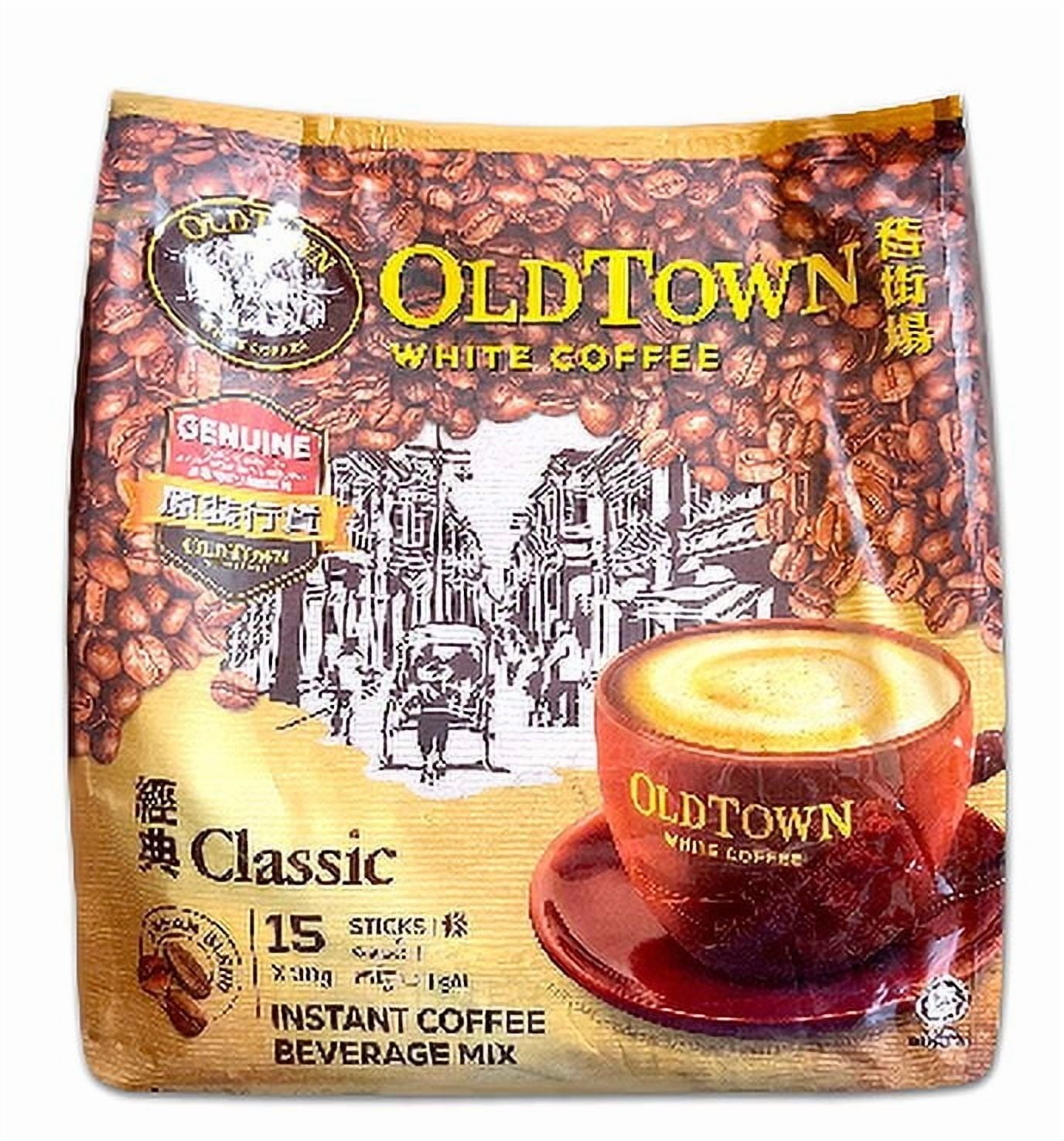 Old Town 3 in 1 Premix White Coffee, Hazelnut Flavored, 15 Sticks