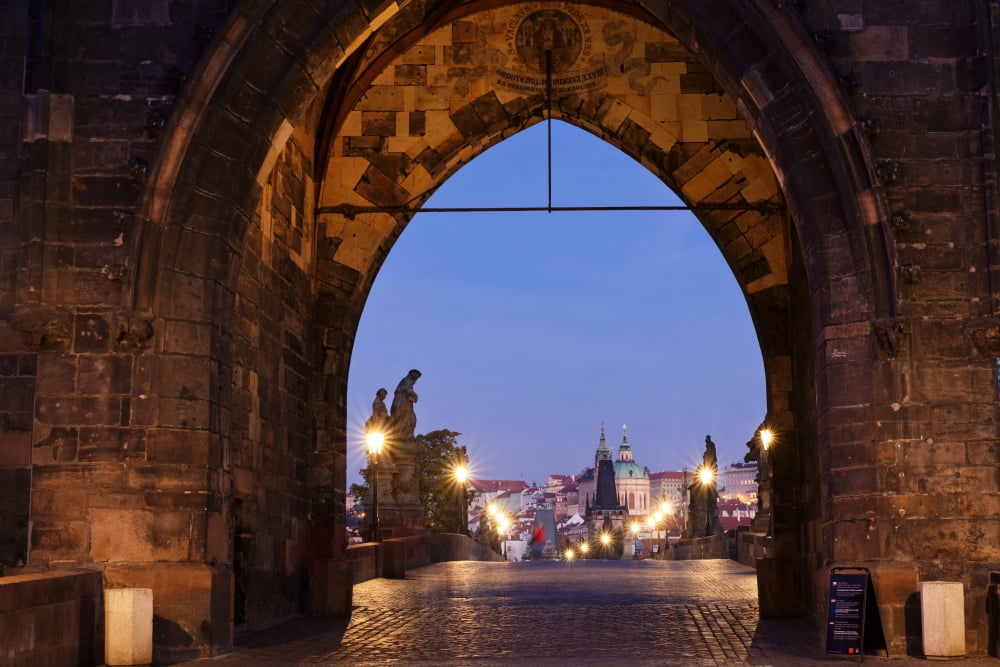 Old Town Bridge Tower Prague Czech Republic Canvas Art - Panoramic Images (27 x 9)