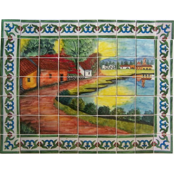 Old Town. Clay Talavera Tile Mural