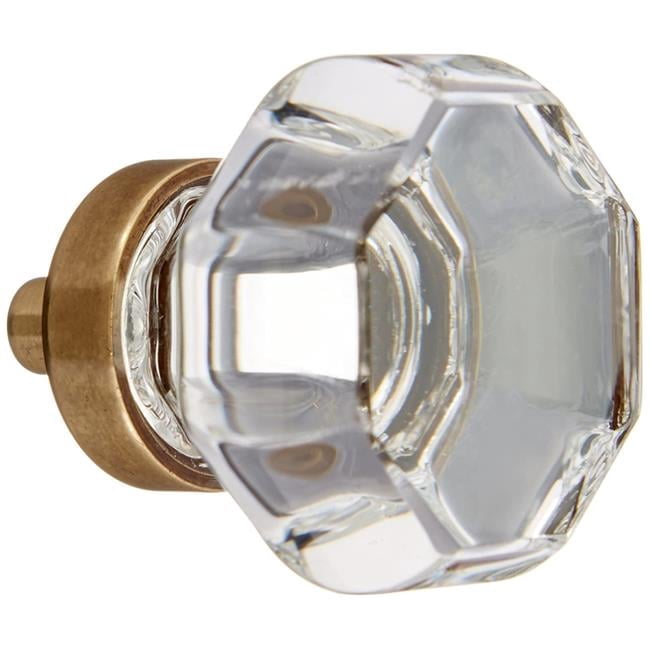Old Town Clear 1.25 in. Cabinet Knob, French Antique Brass