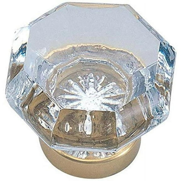 Old Town Clear 1.25 in. Cabinet Knob, Lifetime Brass
