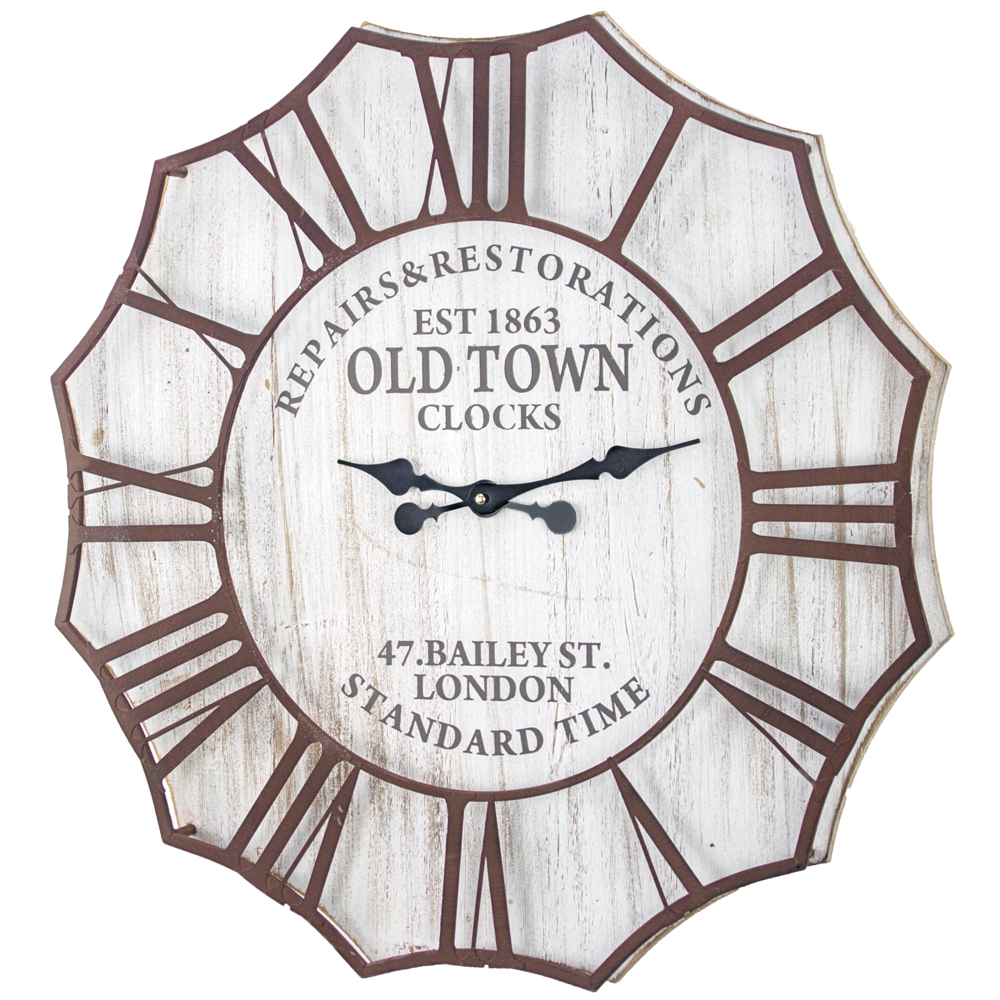 Old Town Clocks Oversized Vintage Wall Clock