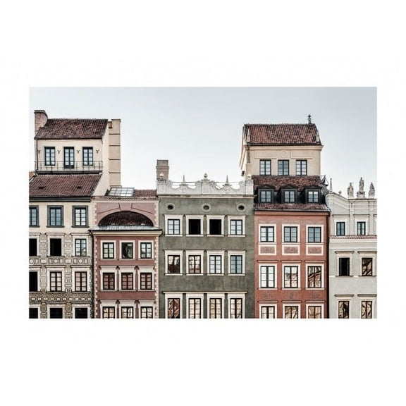 Old Town Facade Print Wall Art, Modern Wall Decor For Living Room Bedroom, 8x12 UNFRAMED