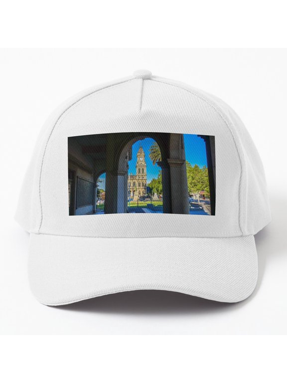 Old Town Hall Bendigo Baseball Cap, Victoria Architecture Framing Graphic Design, Classic Hat