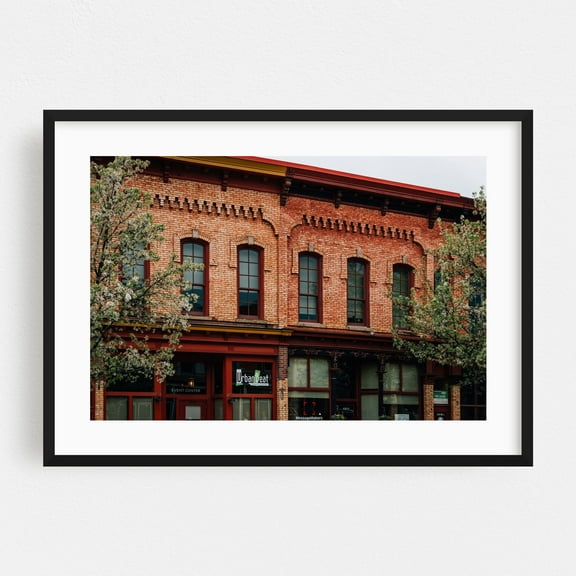 Old Town - Lansing Michigan Photography Architecture City Vintage Street Photography Black Framed Wall Art Print 5 x 7 inches