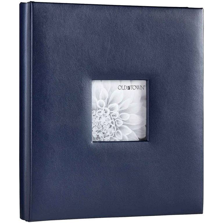 Old Town Large Photo Albums, Holds 400 4x6 Photos (Leather, Navy)