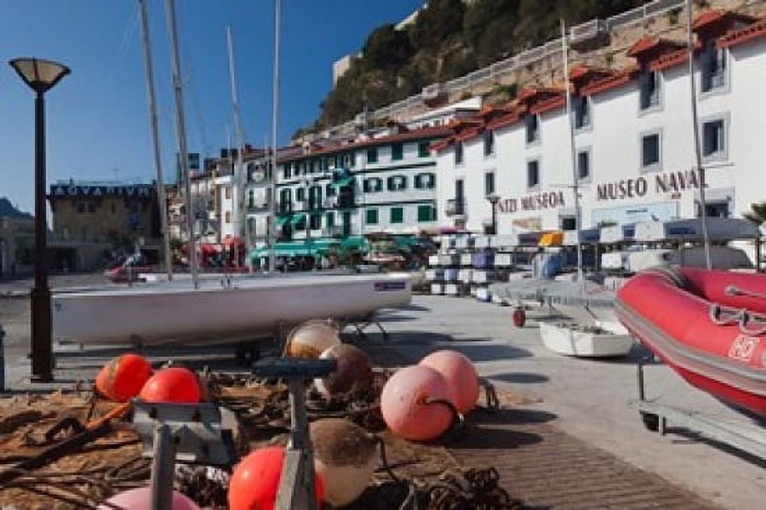 Old Town Marina San Sebastian Spain Canvas Art - Walter Bibikow DanitaDelimont (18 x 12)