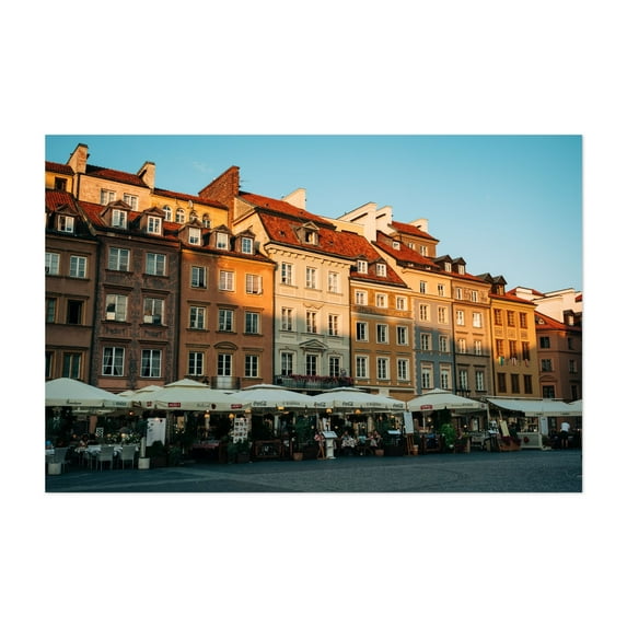 Old Town Market Square, Warsaw 02 - Warsaw Mazowieckie Poland Photography Architecture Cityscape Vintage Travel Poster Street Photography City Rustic Unframed Wall Art Print 4 x 6 inches