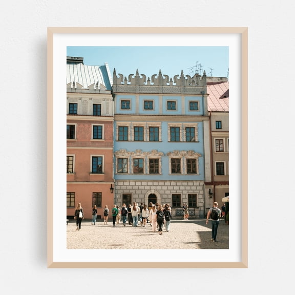 Old Town Streets, Lublin 08 - Lublin Lubelskie Poland Photography Architecture Street Photography City Travel Poster Vintage Oak Framed Wall Art Print 6 x 8 inches