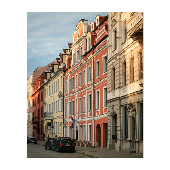 Old Town Streets, Riga 01 - Riga Riga Latvia Photography Unframed Wall Art Print 11 x 14 inches