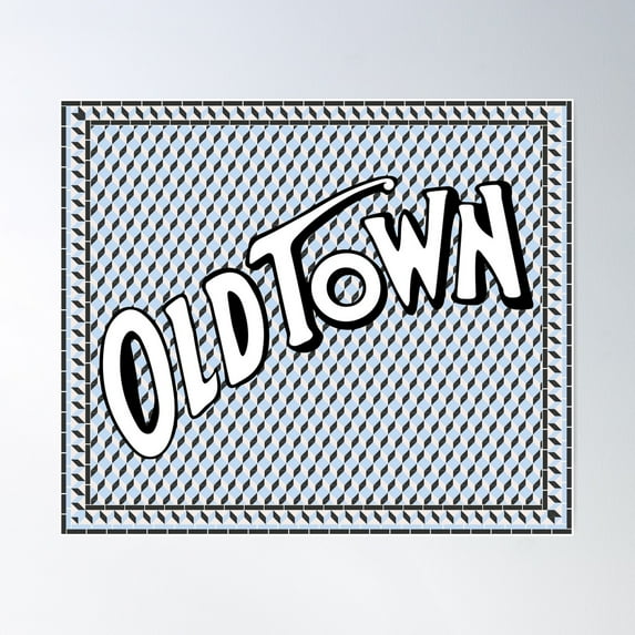 Old Town - Victorian Tile Typography Poster Wall Art, Modern Wall Decor For Living Room Bedroom, 8x12 UNFRAMED