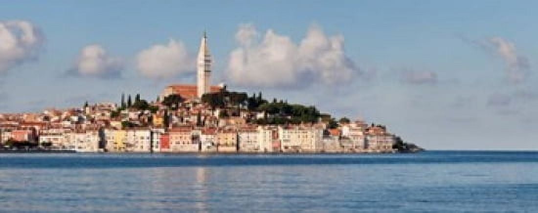 Old Town and St Euphemias Basilica Rovinj Istria Croatia Canvas Art - Panoramic Images (31 x 12)