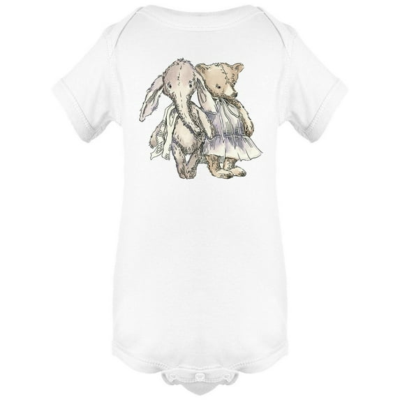 Old Toys In Watercolor Bodysuit Infant -Image by Shutterstock, 6 Months