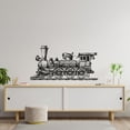 thumbnail image 1 of Old Train Vintage Train Silhouette Beautiful Steam Train Types Vinyl Wall Sticker Wall Decal Wall Art Décor Home Room Kids Room Boys Girls Room Train Lover Living Room Decoration Size (16x40 inch), 1 of 3