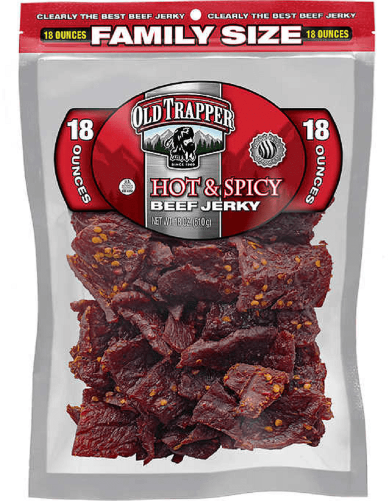Old Trapper 28521T Family Size Spicy Beef Jerky, 18 oz.