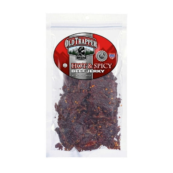Old Trapper Beef Jerky, Hot & Spicy, 10 oz 1PK