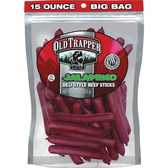 Old Trapper Deli Style Beef Stick Jerky - Pack of 12