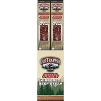 Old Trapper Jumbo Kippered Beef Steak Jerky - Pack of 24