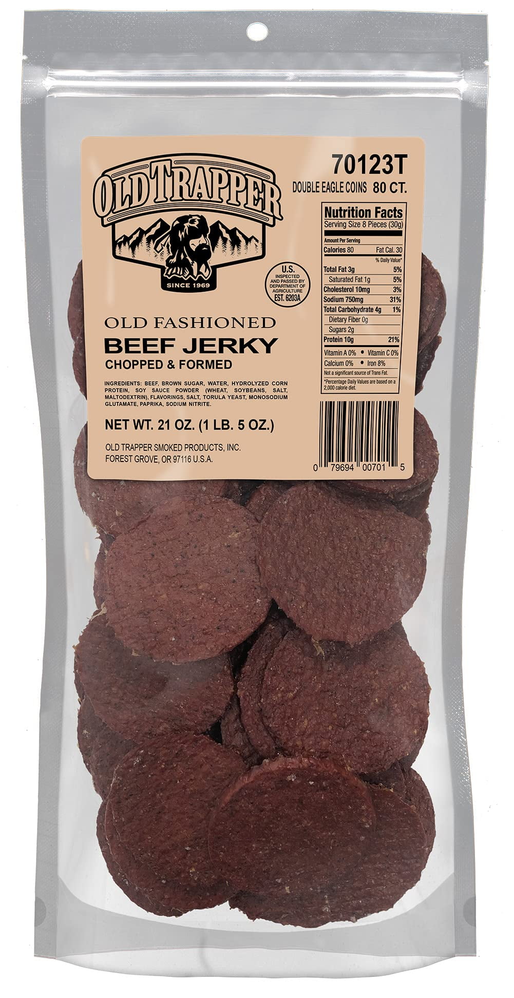 Old Trapper Old Fashioned Double Eagle Beef Jerky Traditional Style