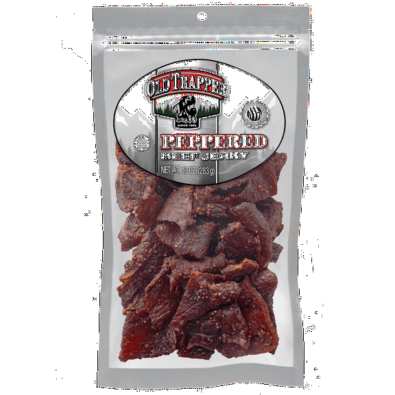 Old Trapper Peppered Beef Jerky 10oz Resealable Bag