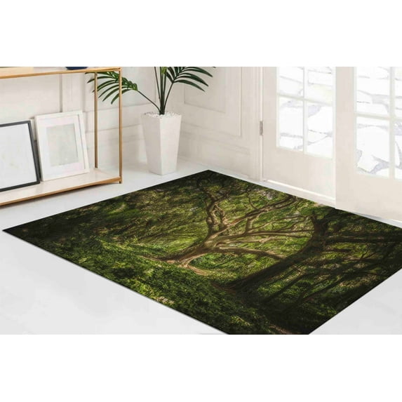 Old Tree Landscape Rugs, Tree Rugs, Nature Landscape Rug, Landscape Rugs, Pattern Rug, Personalized Rug, Machine Washable Rug, Runner Rug, 2.6'x6.5' - 80x200 cm