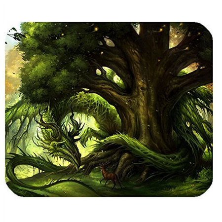 Old Tree With Flying Dragon Mouse pads Gaming Mouse Pad 9.84x7.87 inches