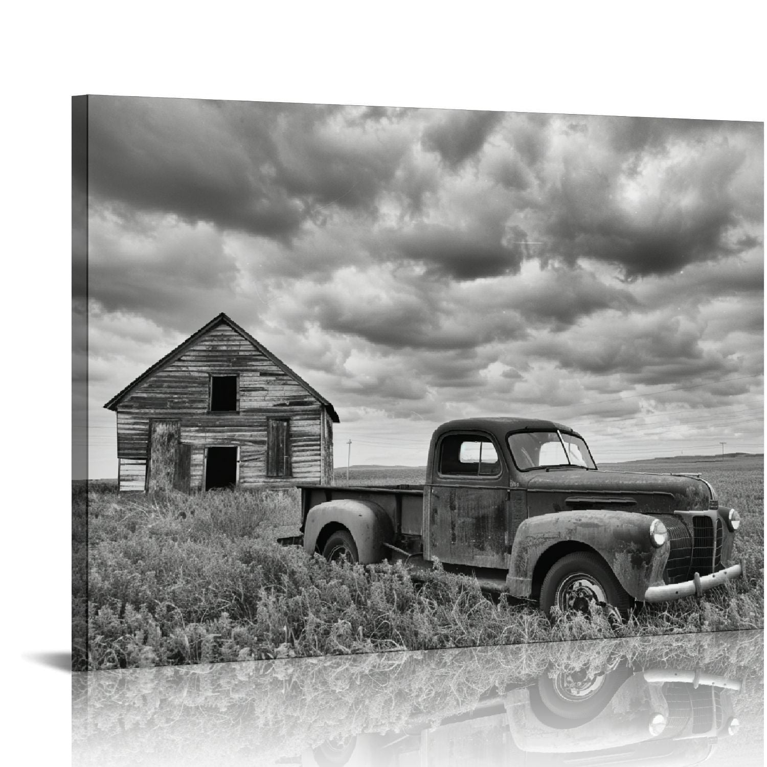Old Truck Canvas Wall Art Farmhouse Barn Wall Art Rustic Canvas Prints ...