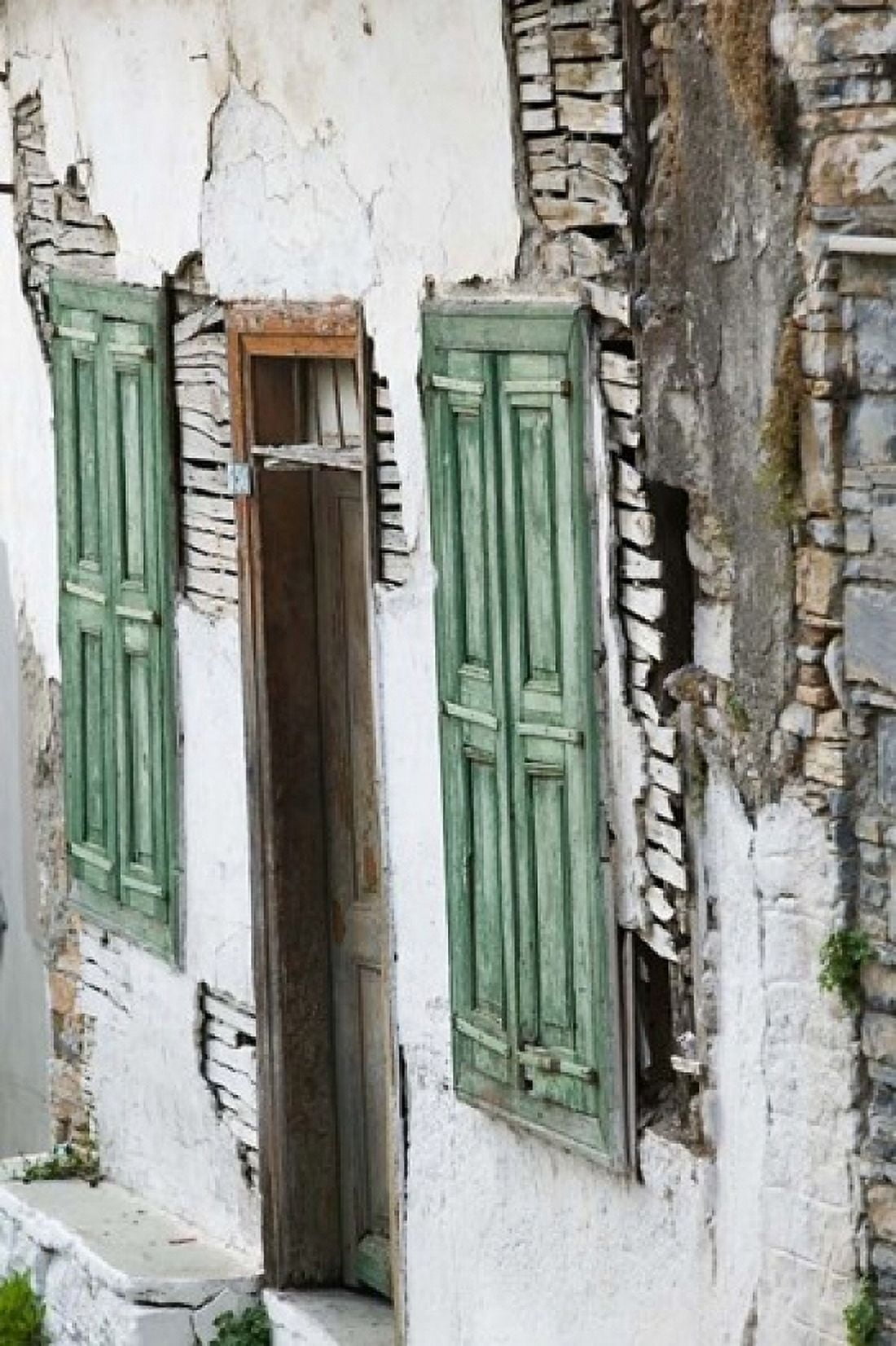 Old Turkish Era Building Vathy Samos Aegean Islands Greece Canvas Art - Walter Bibikow DanitaDelimont (24 x 36)