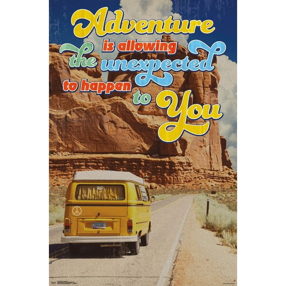 Old Van - Adventure Is Allowing The Unexpected Wall Poster, 22.375" x 34"
