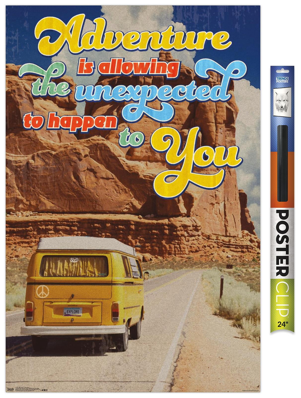 Old Van - Adventure Is Allowing The Unexpected Wall Poster, 22.375" x 34"