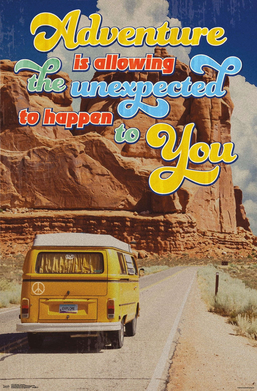 Old Van - Adventure Is Allowing The Unexpected Wall Poster, 22.375" x 34"