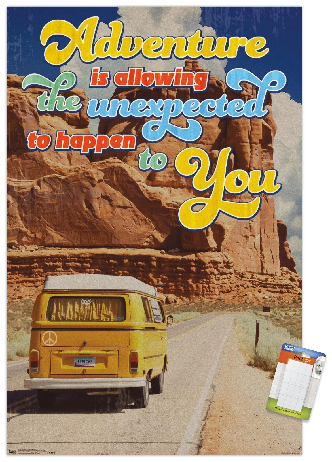 Old Van - Adventure Is Allowing The Unexpected Wall Poster, 22.375" x 34"