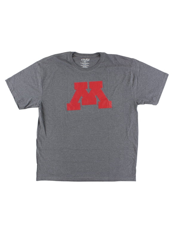 Old Varsity Mens Minnesota Golden Gophers College Medium Logo Dual T Shirt Grey S, Color: Grey/Red