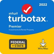 [Old Version] TurboTax Premier 2022 Tax Software, Federal and State Tax Return [PC/MAC Download]