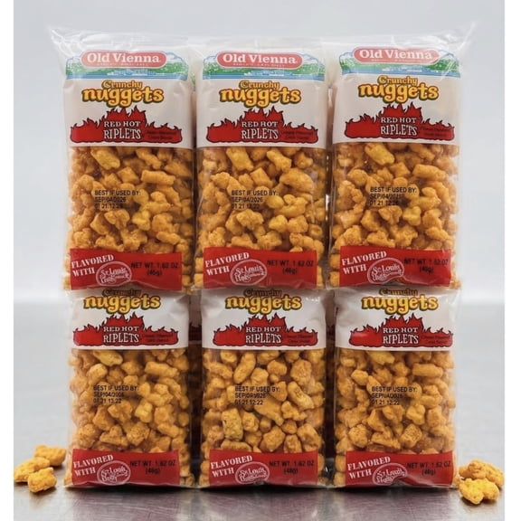 Old Vienna Red Hot Riplets Crunchy Nuggets 1.625 oz (6 Pack)