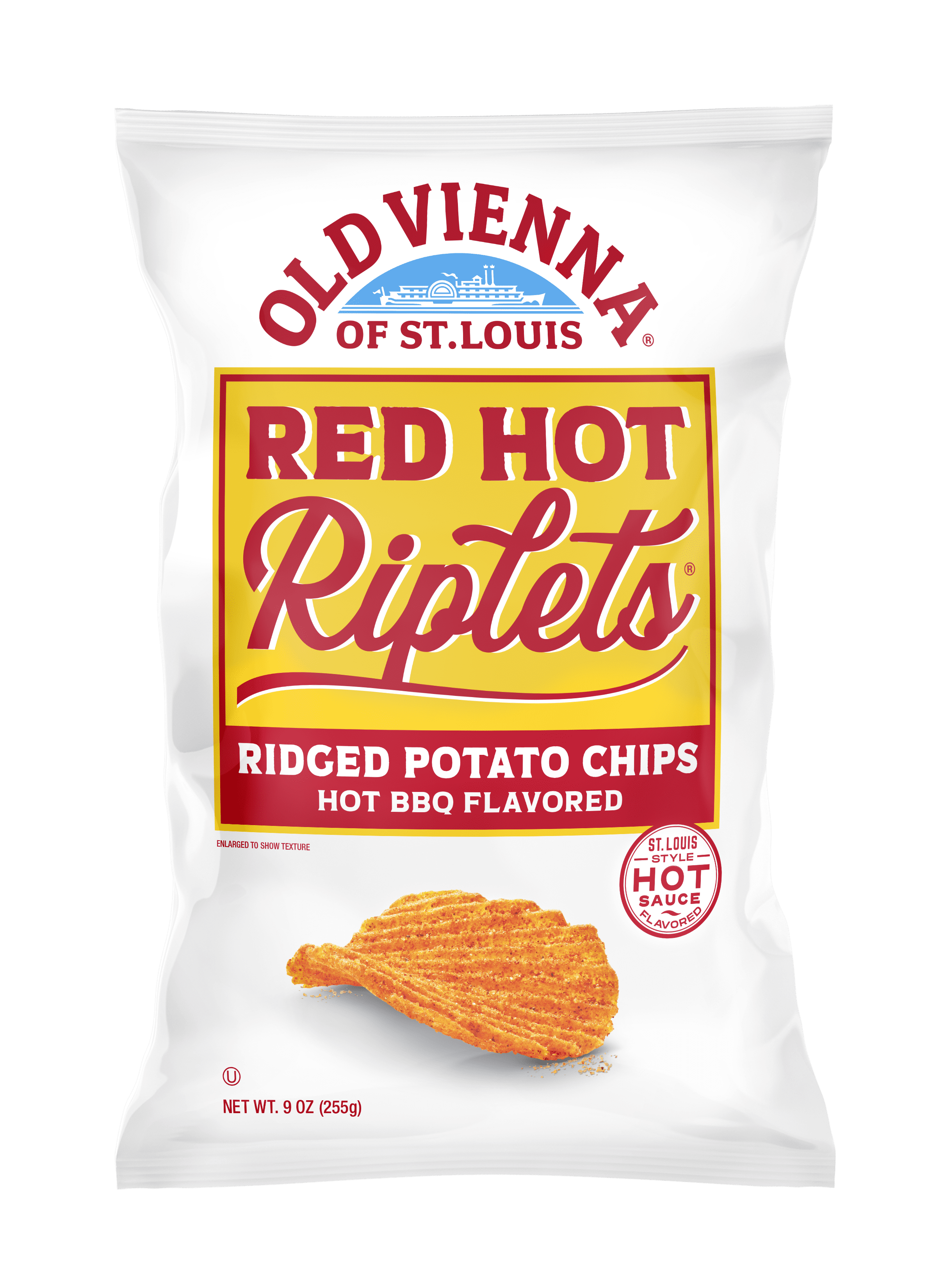 Old Vienna Red Hot Riplets Hot Barbecue Flavored Potato Chips
