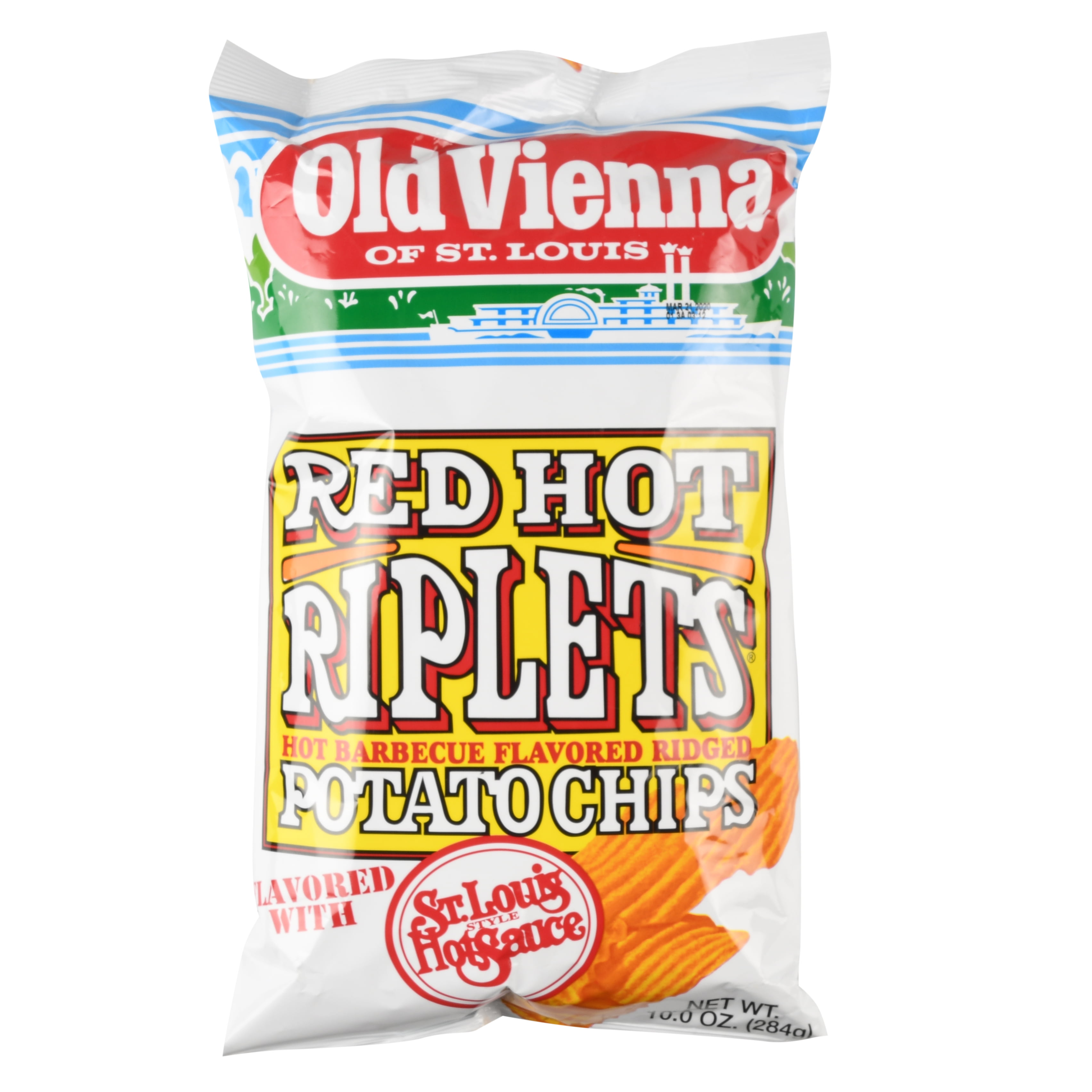Old Vienna Riplets Red Hot Potato Chip, 5 Oz. 