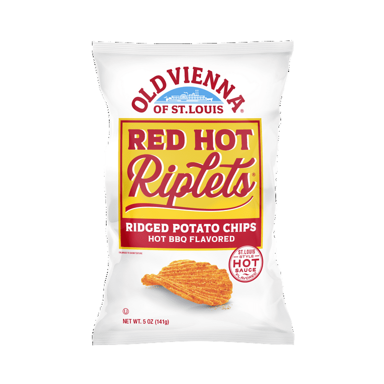 Old Vienna Riplets Red Hot Potato Chip, 5 Oz.