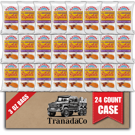 Old Vienna All Dressed Riplets Potato Chips, 3 oz Bags (Case of 24) - Sold by Tranadaco (Authorized Seller)