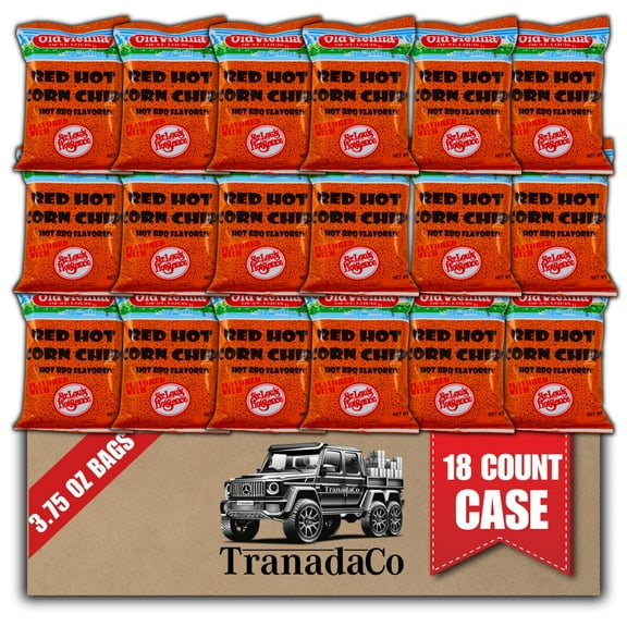 Old Vienna of St. Louis Red Hot Corn Chips 3.75oz Bags (Pack of 18) by TranadaCo