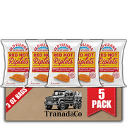 Old Vienna of St. Louis Red Hot Riplets Hot BBQ Chips 3oz Bags (Pack of 5) by TranadaCo