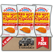 Old Vienna of St. Louis Red Hot Riplets Hot BBQ Chips 5oz Bags (3 Pack) by TranadaCo