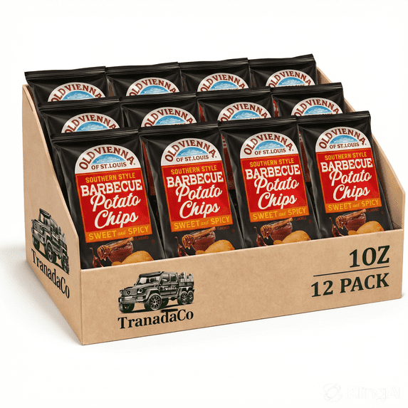 Old Vienna Southern Style Sweet and Spicy BBQ Chips, 1 oz Bags (Pack of 12) - Sold by Tranadaco (Authorized Seller)