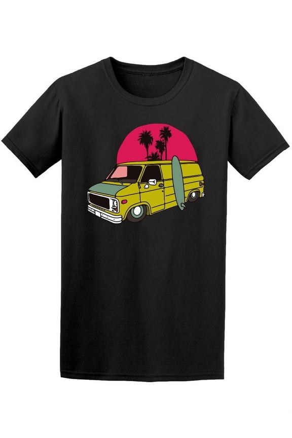 Old Vintage Low Van With Sun T-Shirt Men -Image by Shutterstock, Male x-Large